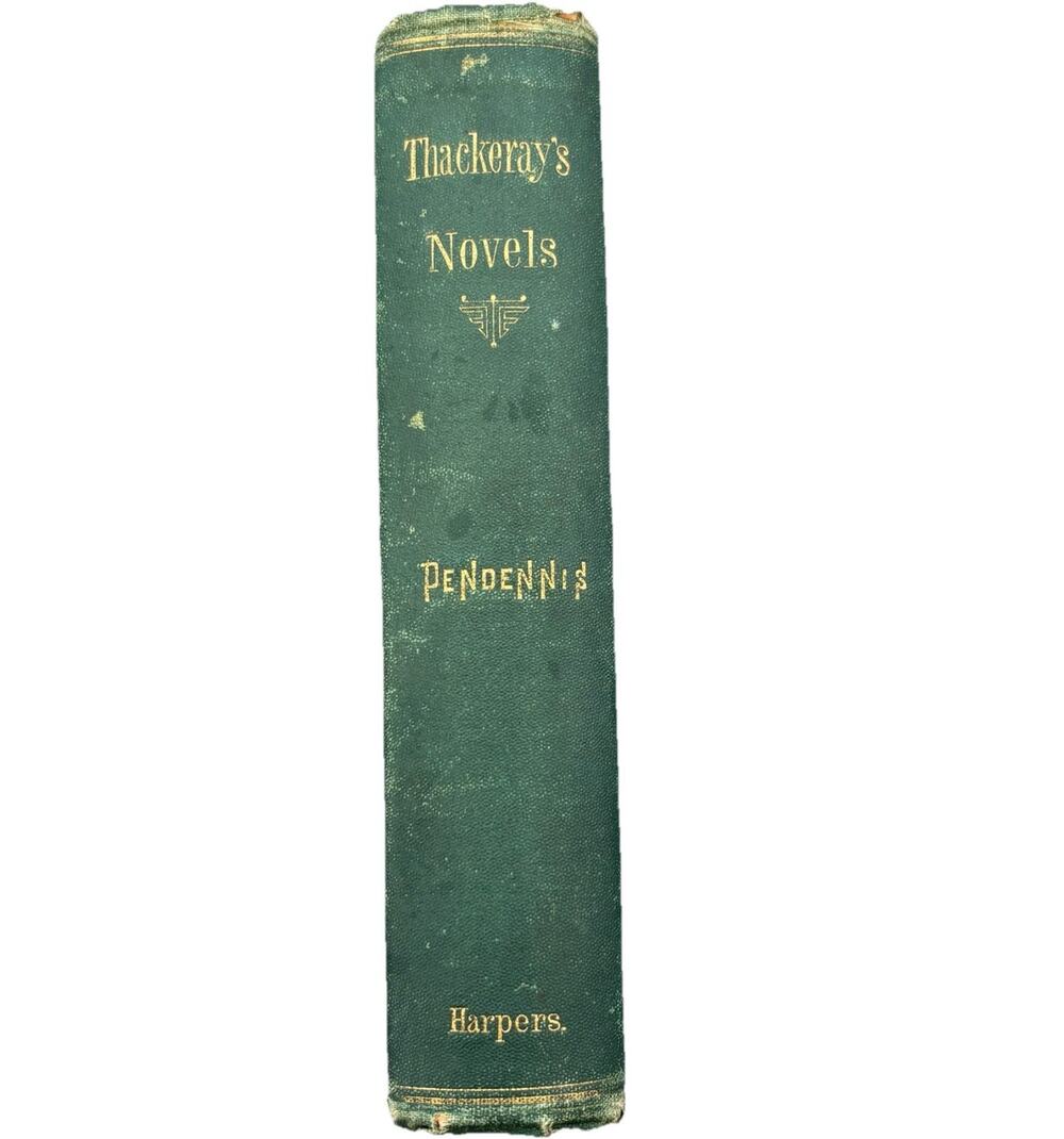Thackeray’s Novels Pendennis Antique Book 1876 Harper’s Bazar FAIR Hardcover
